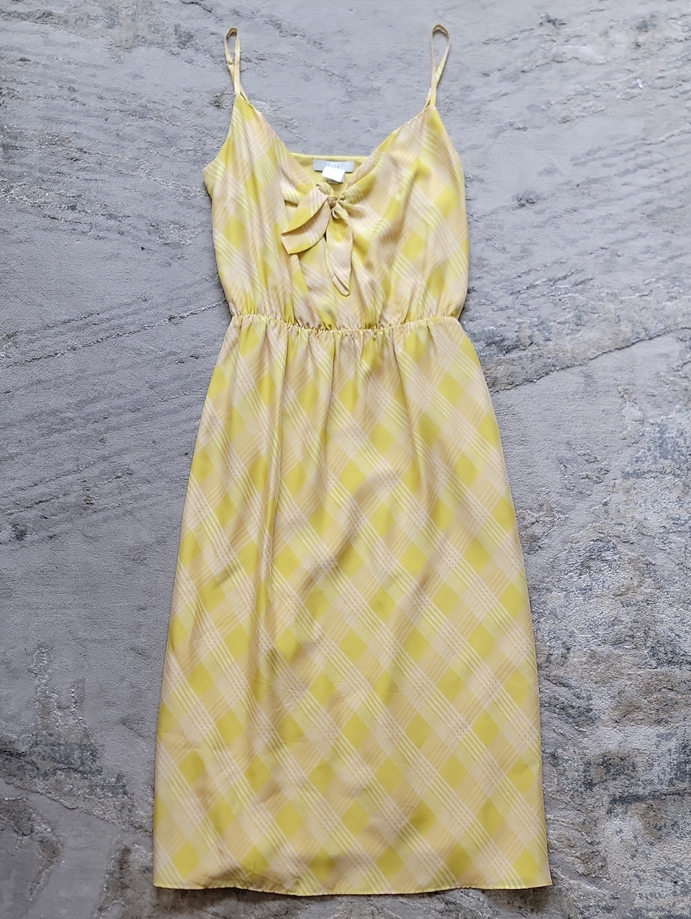Joie Yellow Plaid Midi Sundress